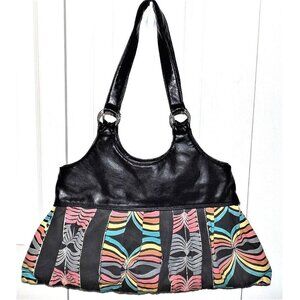 Unbranded multicolor shoulder bag zip closures